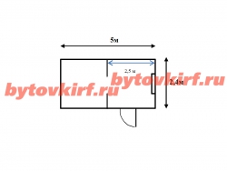 Жилая металлическая бытовка 5м для строителей
